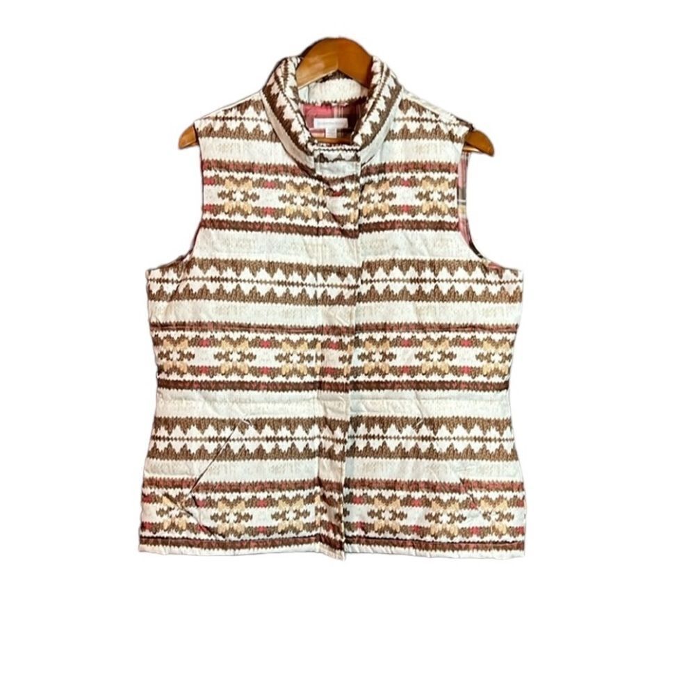 Charter club patterned puffer vest. Size‎ large